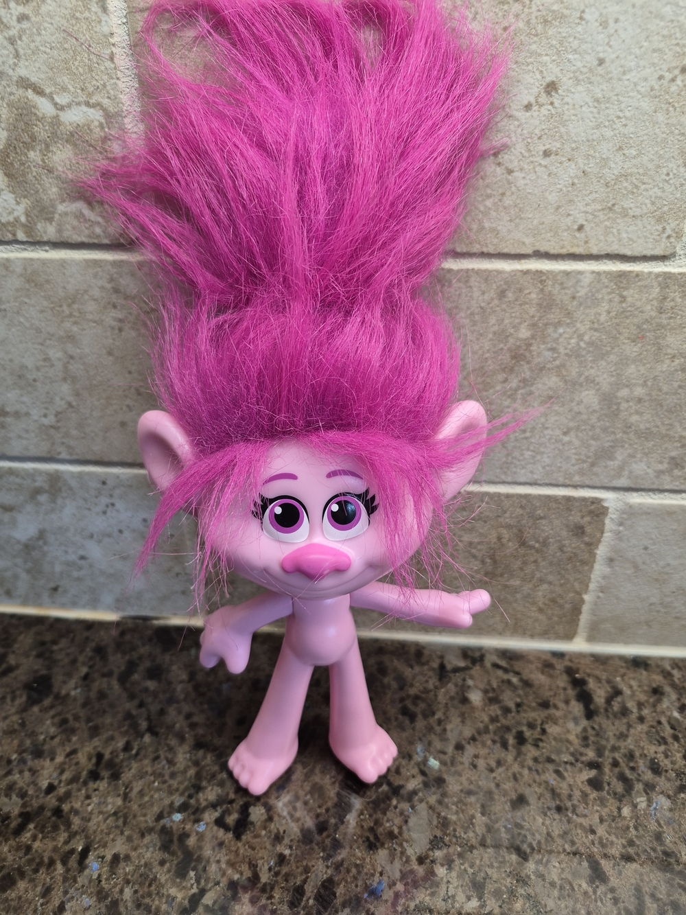 Trolls World Tour Poppy Doll Figure DREAMWORKS Hasbro Toy Pink EUC